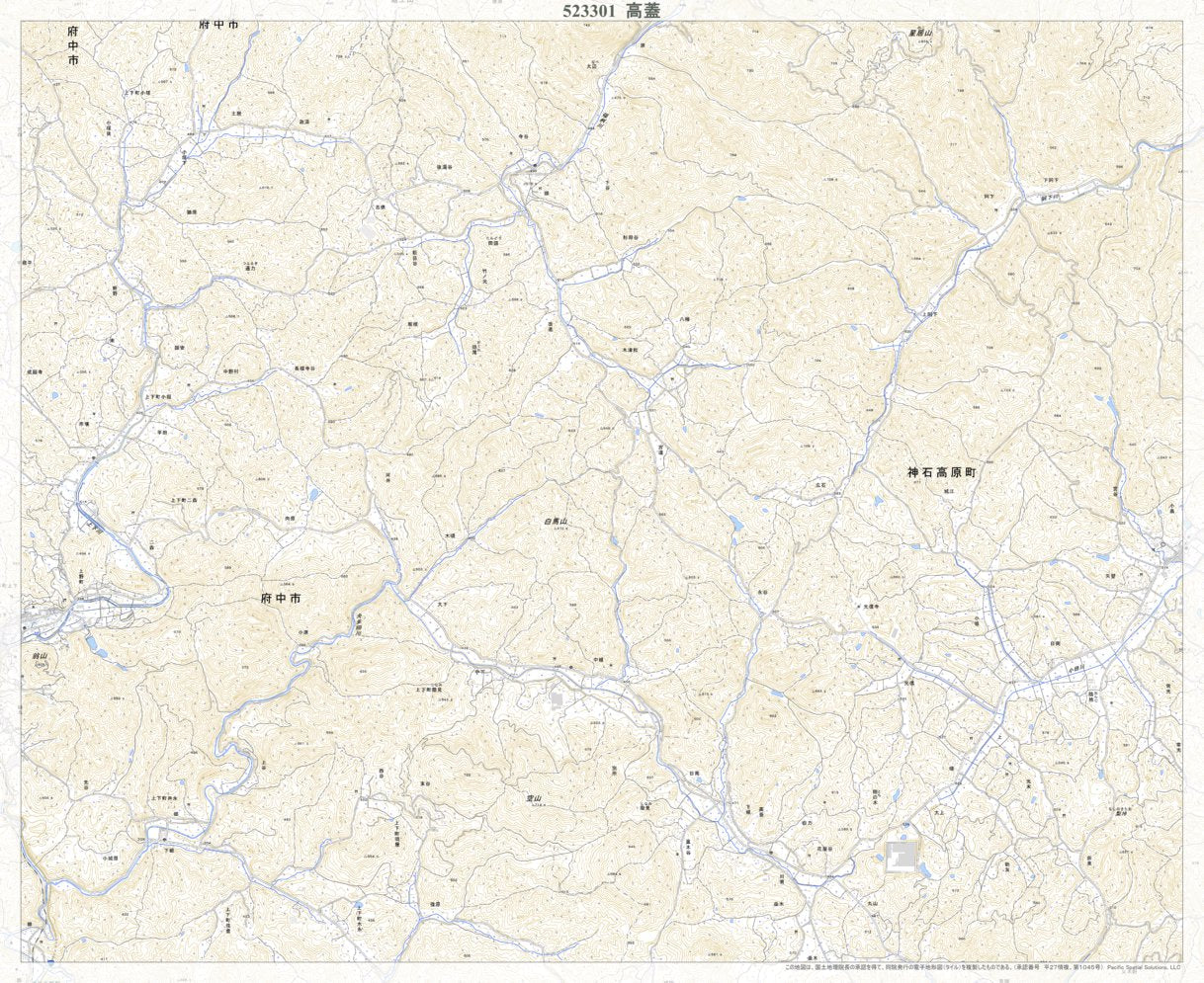 523301 高蓋 （たかふた Takafuta）, 地形図 Map by Pacific Spatial
