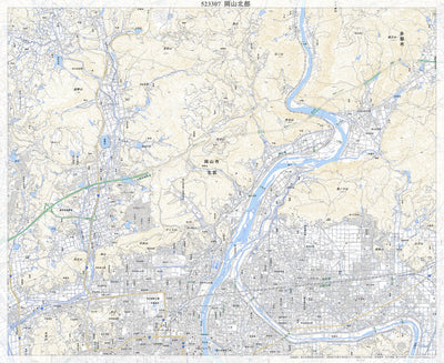 523307 岡山北部 （おかやまほくぶ Okayamahokubu）, 地形図