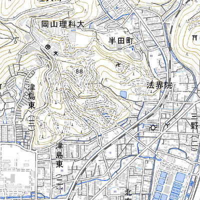 523307 岡山北部 （おかやまほくぶ Okayamahokubu）, 地形図