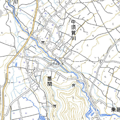 553813 夜間瀬 （よませ Yomase）, 地形図