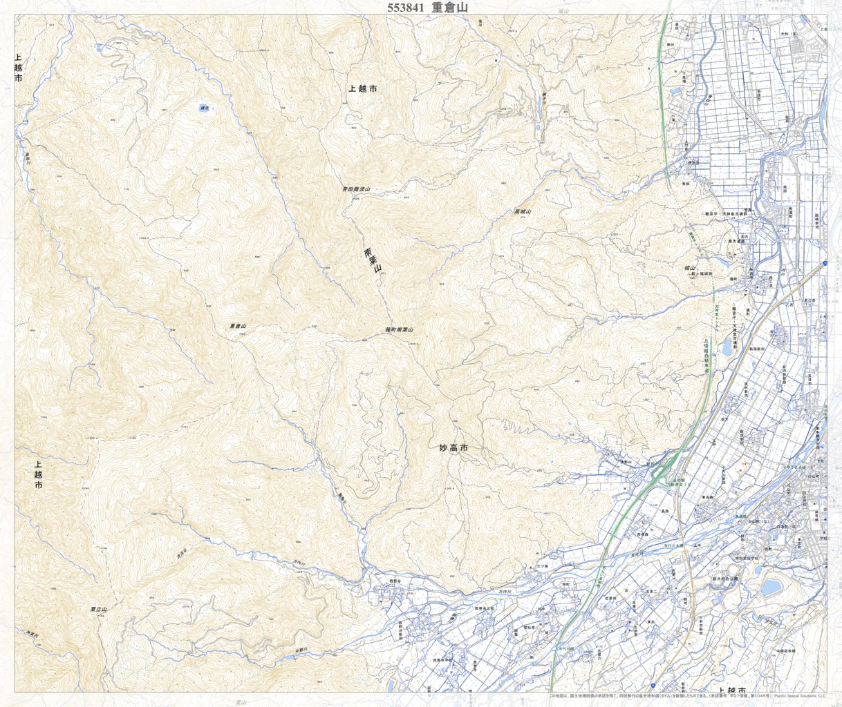 553841 重倉山 （しげくらやま Shigekurayama）, 地形図 Map by