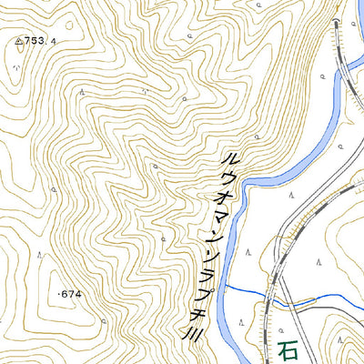 644255 落合 （おちあい Ochiai）, 地形図