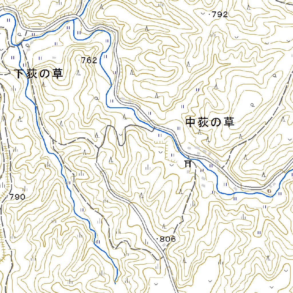 493141 久住山 （くじゅうさん Kujusan）, 地形図 Map by Pacific 