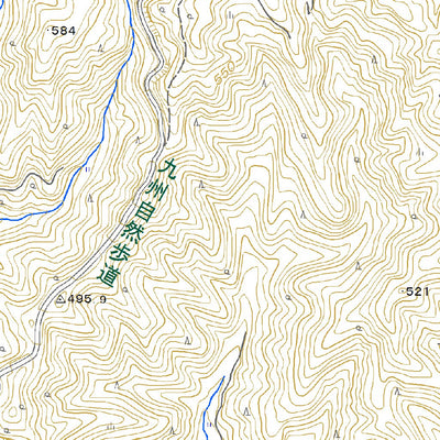 493143 朝地 （あさじ Asaji）, 地形図