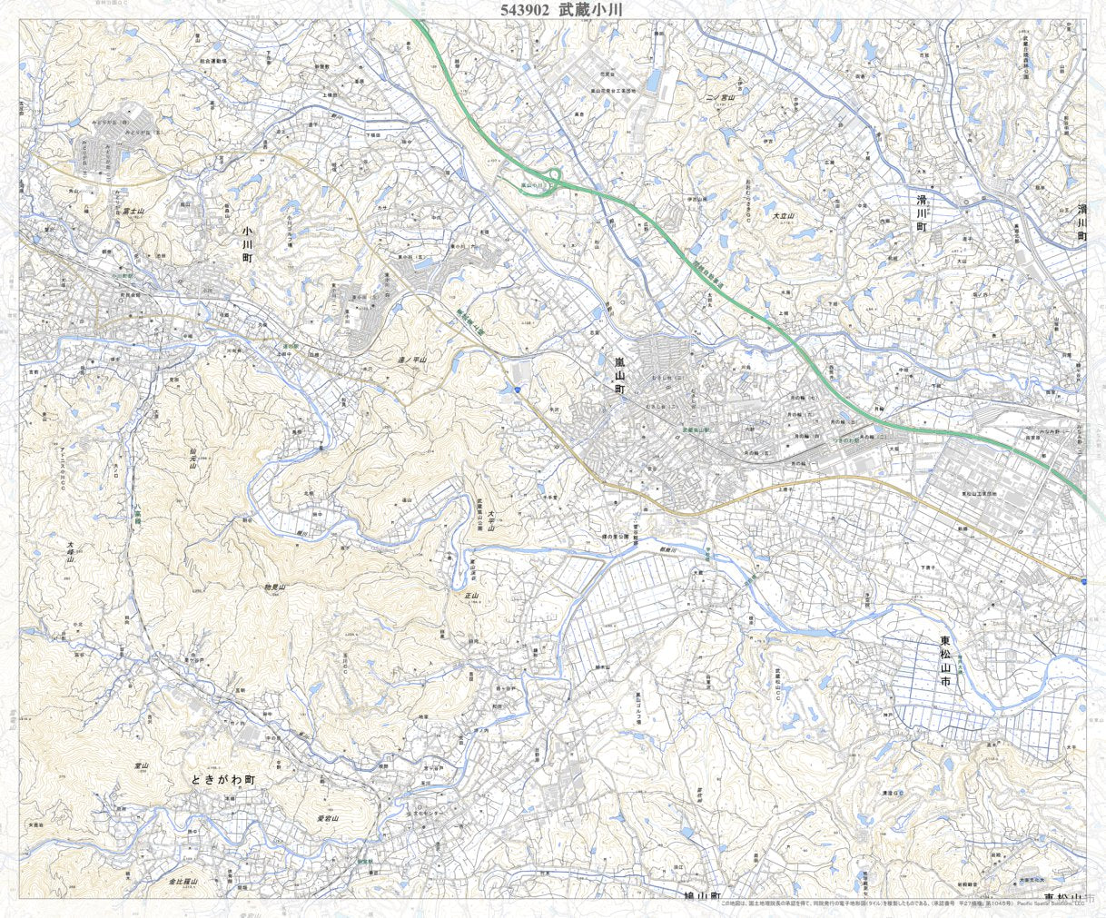 543902 武蔵小川 （むさしおがわ Musashiogawa）, 地形図 Map by 