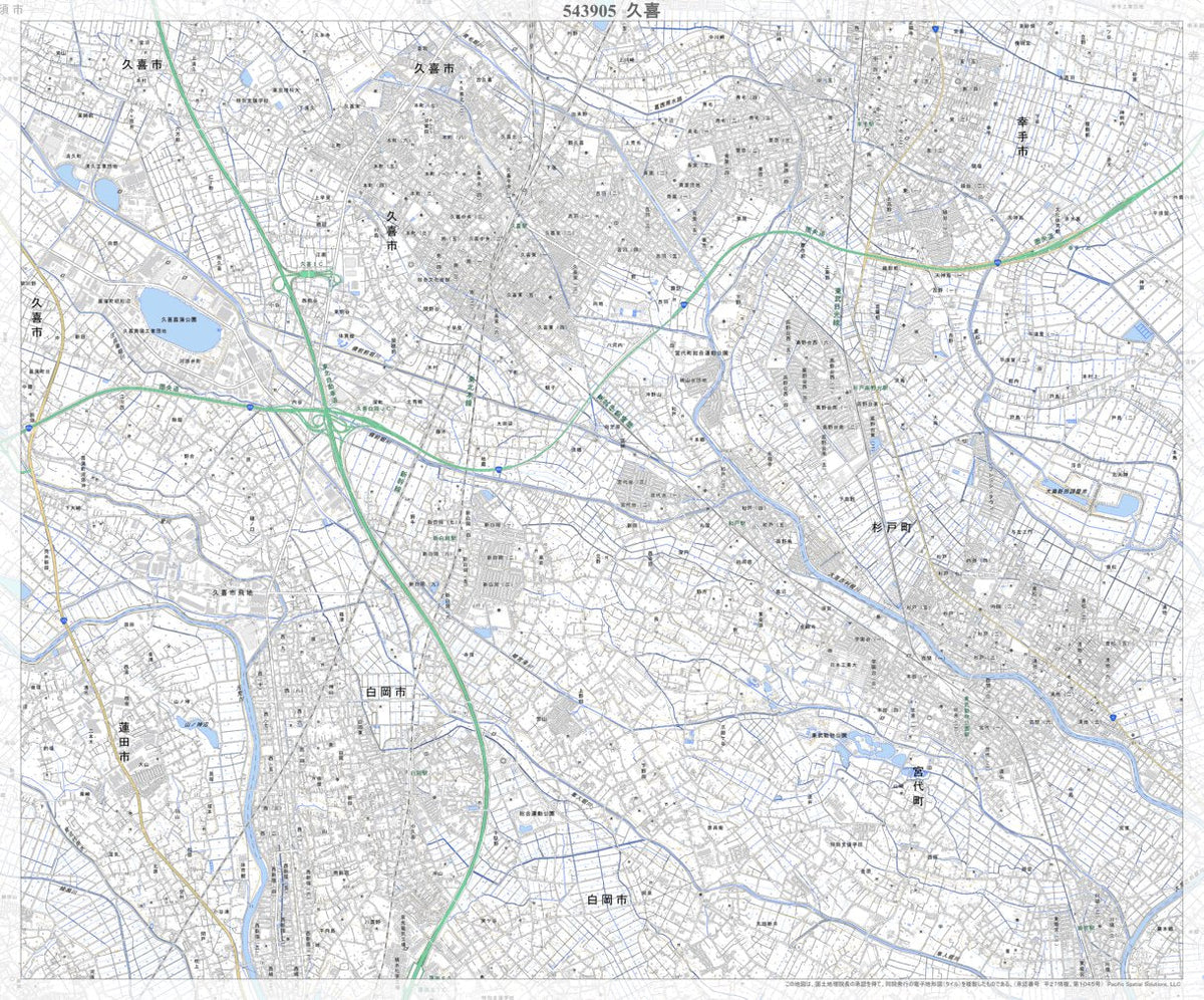 543905 久喜 （くき Kuki）, 地形図 Map by Pacific Spatial Solutions, Inc ...