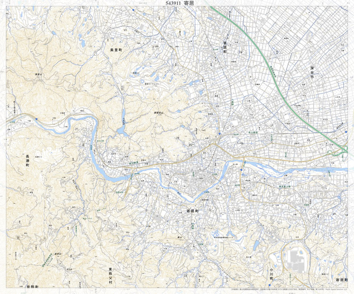 543911 寄居 （よりい Yorii）, 地形図 Map by Pacific Spatial