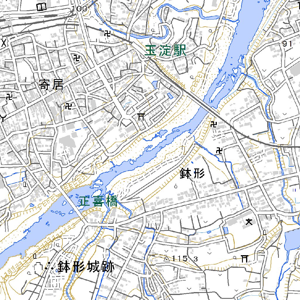 543911 寄居 （よりい Yorii）, 地形図 Map by Pacific Spatial
