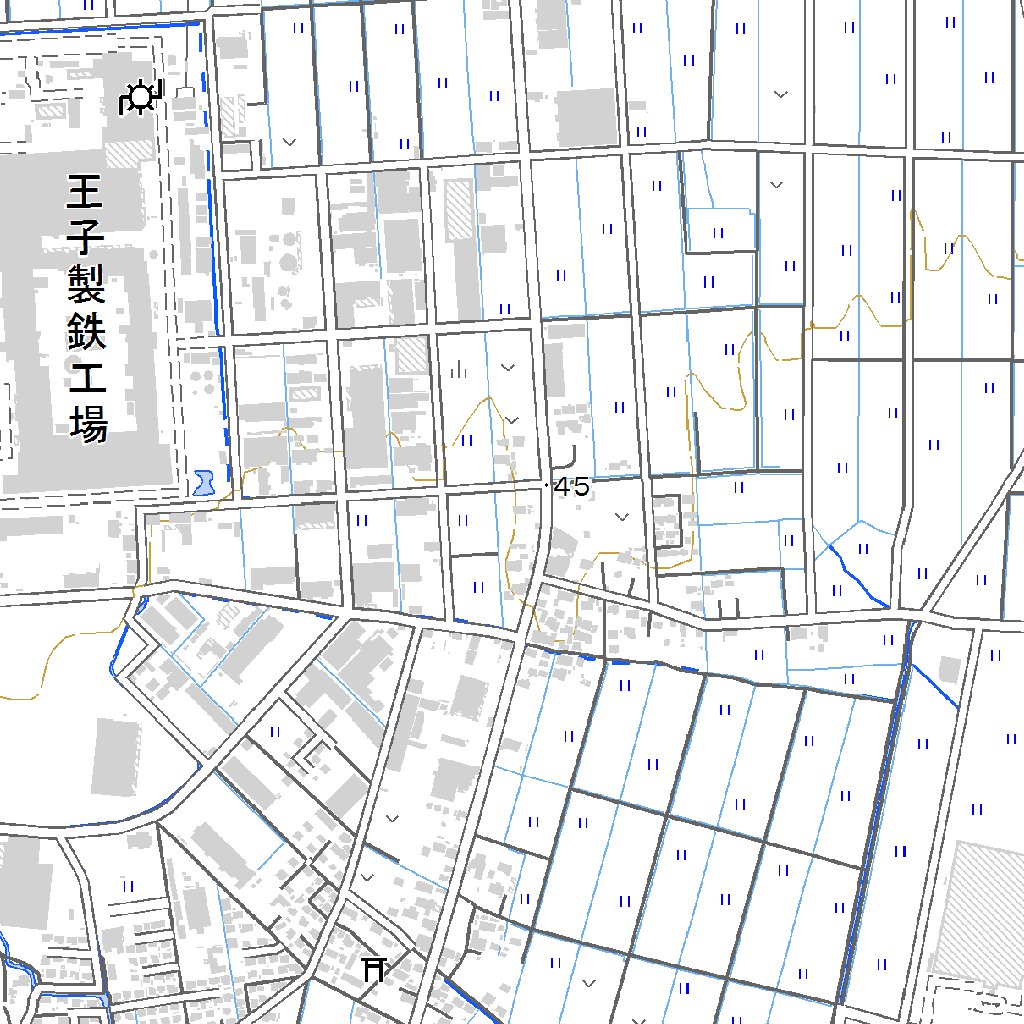 543932 上野境 （こうずけさかい Kozukesakai）, 地形図 Map by