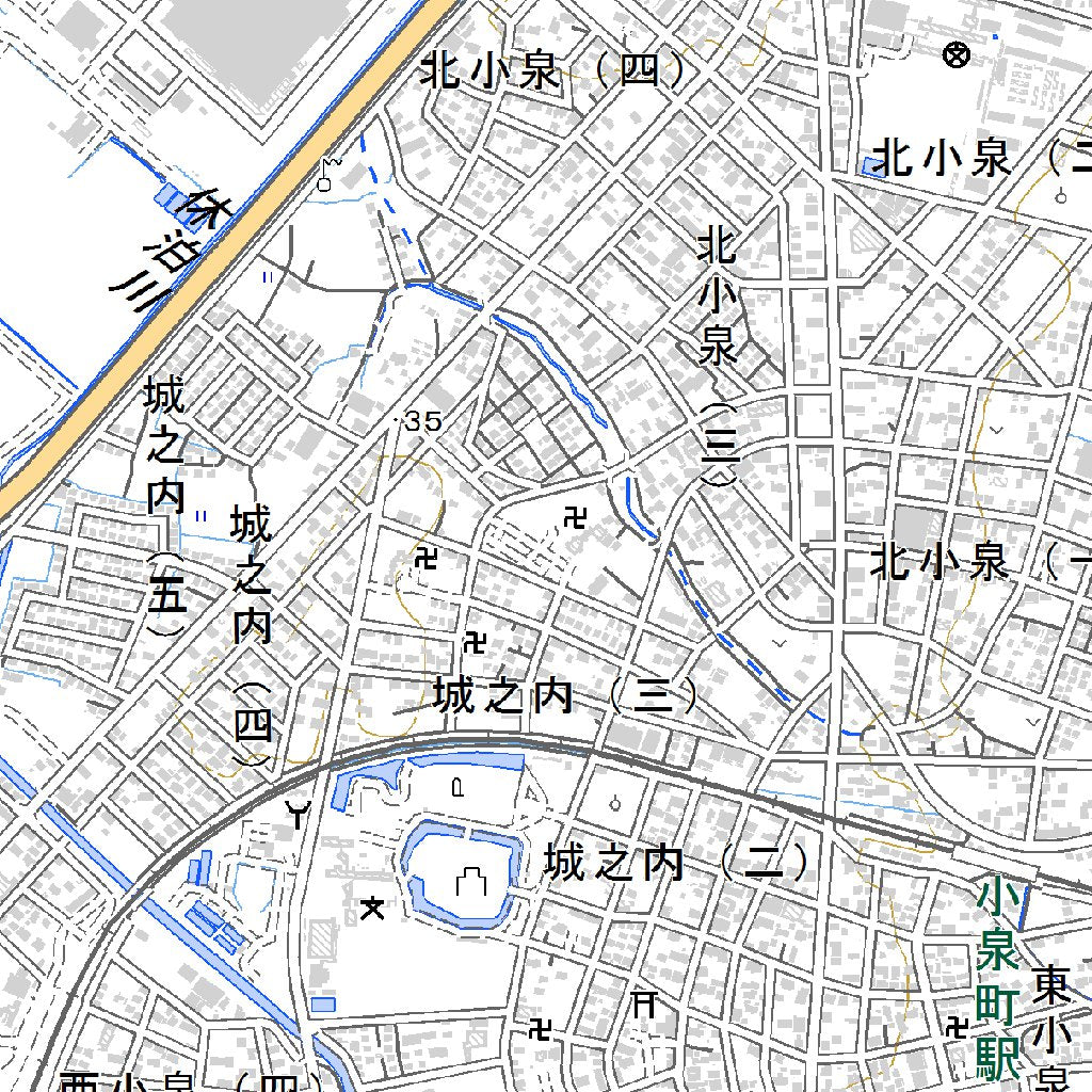 543933 足利南部 （あしかがなんぶ Ashikaganambu）, 地形図 Map by