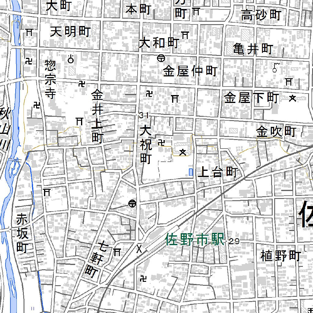 543934 佐野 （さの Sano）, 地形図 Map by Pacific Spatial Solutions