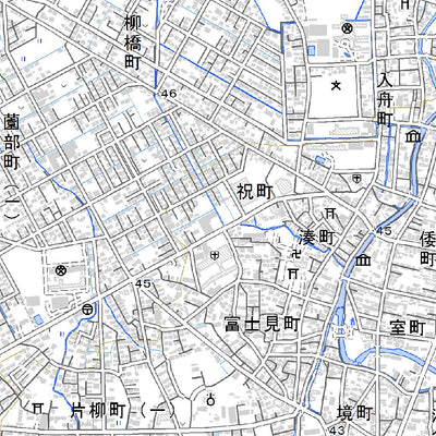 543945 栃木 （とちぎ Tochigi）, 地形図