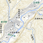 543973 足尾 （あしお Ashio）, 地形図