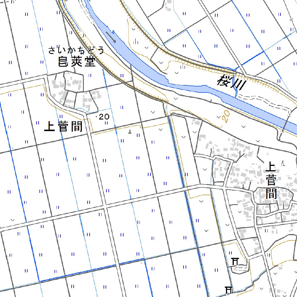 544020 筑波 （つくば Tsukuba）, 地形図 Map by Pacific Spatial 