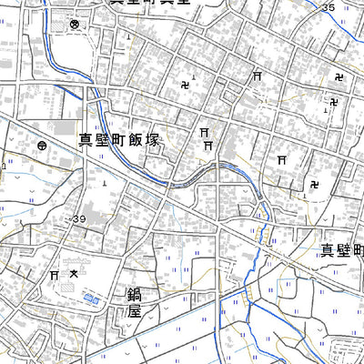 544030 真壁 （まかべ Makabe）, 地形図