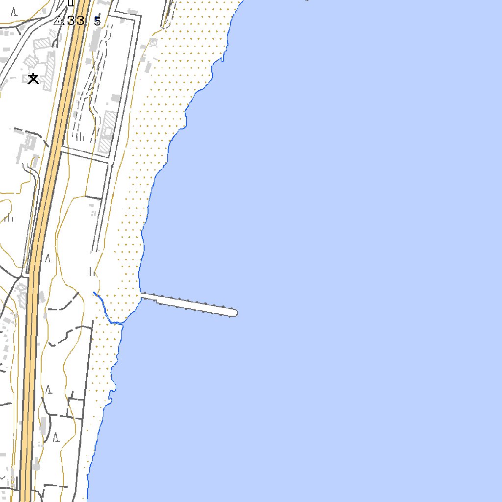 544034 磯浜 （いそはま Isohama）, 地形図 Map by Pacific Spatial