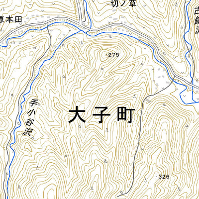 554002 常陸大沢 （ひたちおおさわ Hitachiosawa）, 地形図