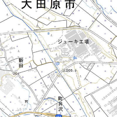 554020 大田原 （おおたわら Otawara）, 地形図