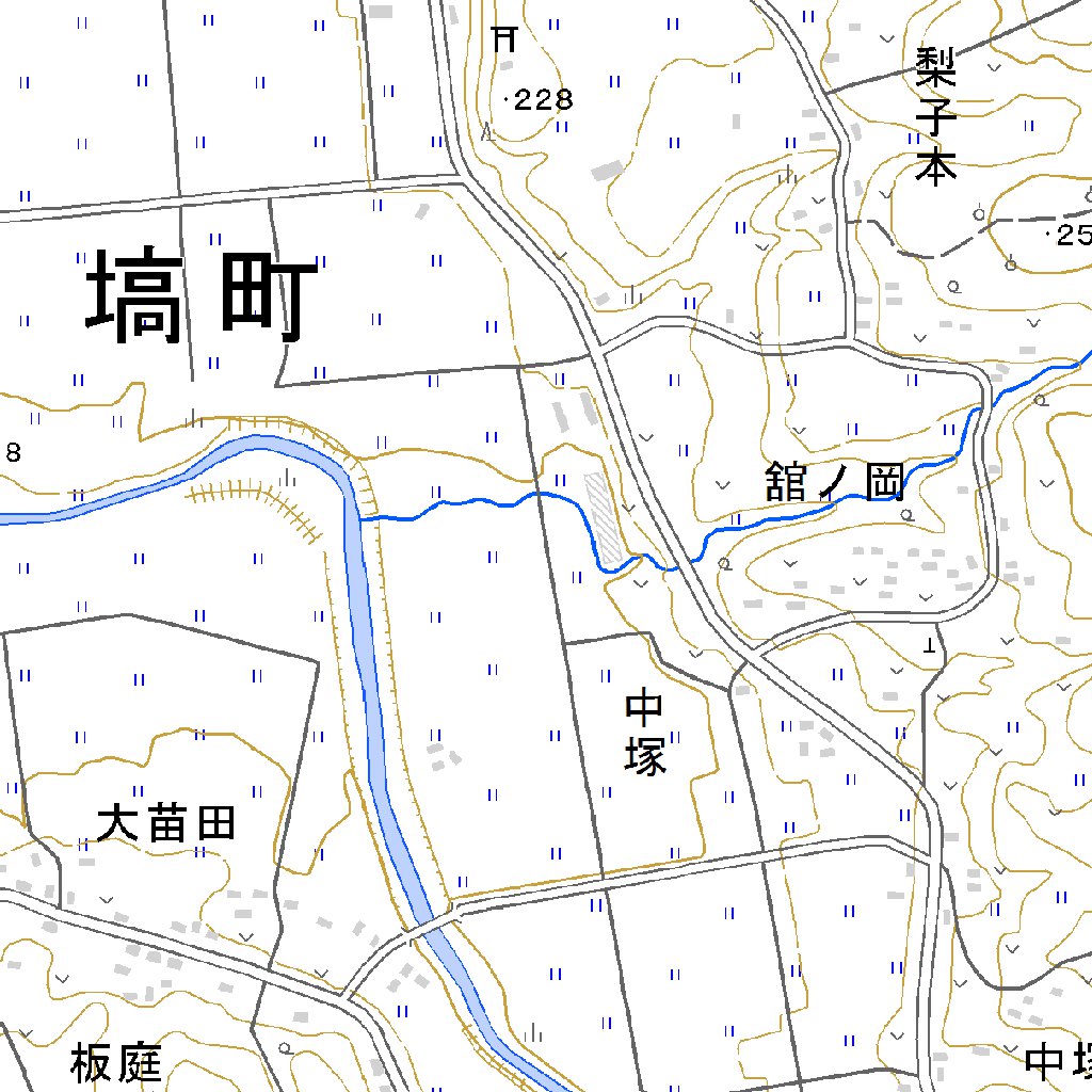 554033 塙 （はなわ Hanawa）, 地形図 Map by Pacific Spatial 