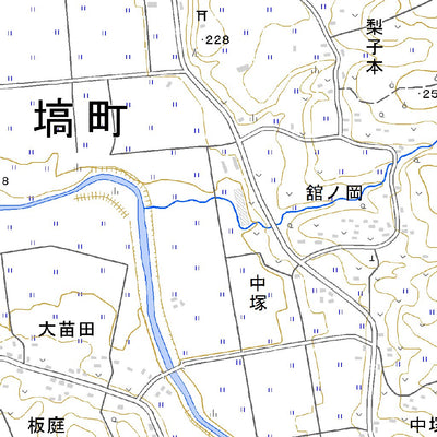 554033 塙 （はなわ Hanawa）, 地形図