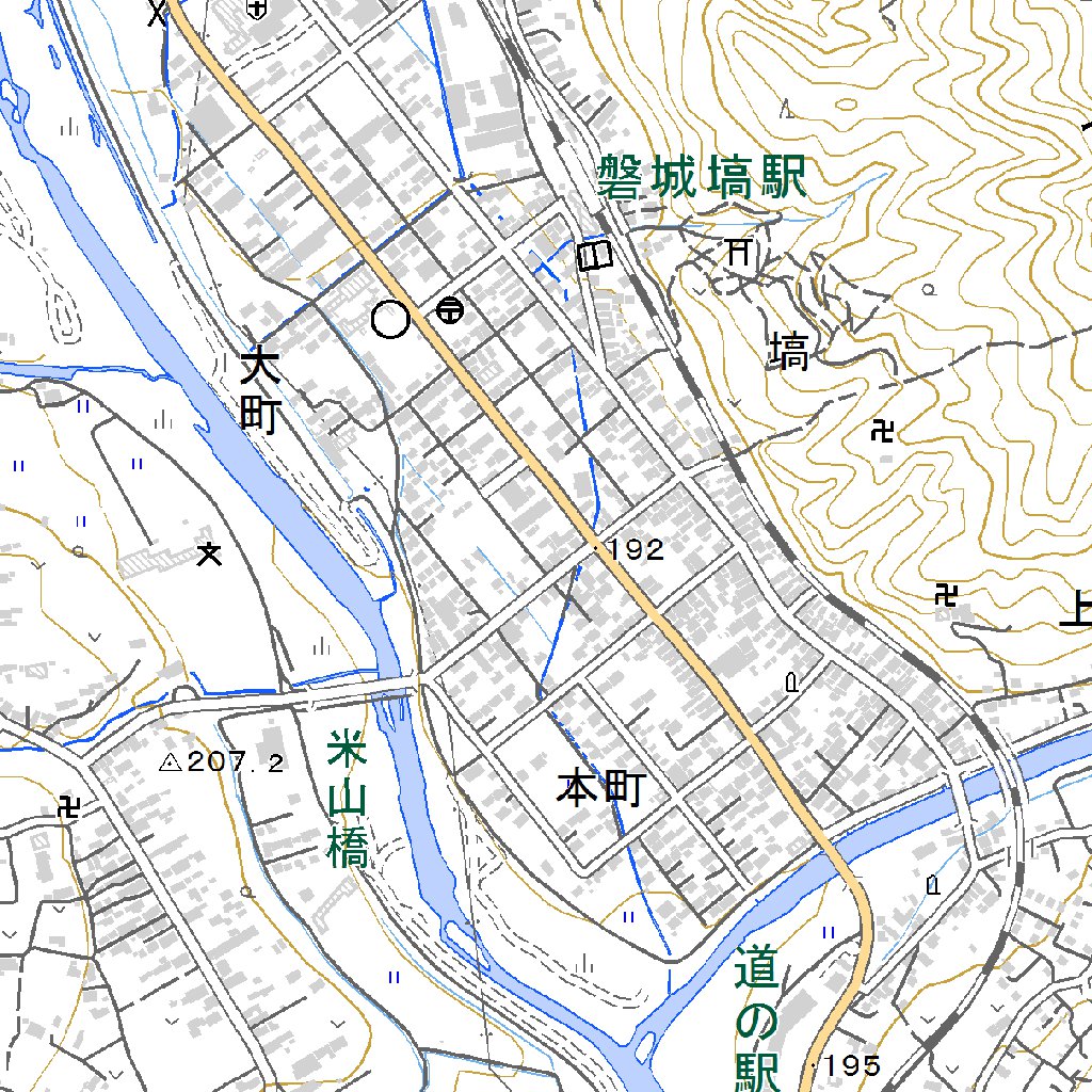 554033 塙 （はなわ Hanawa）, 地形図 Map by Pacific Spatial 