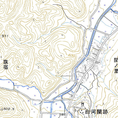 554041 旗宿 （はたじゅく Hatajuku）, 地形図