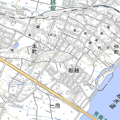 593967 船越 （ふなこし Funakoshi）, 地形図