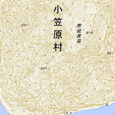 364123 南硫黄島 （みなみいおうじま Minami Iwo Jima）, 地形図