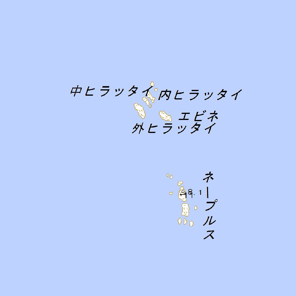 503876 銭洲 （ぜにす Zenisu）, 地形図 Map by Pacific Spatial