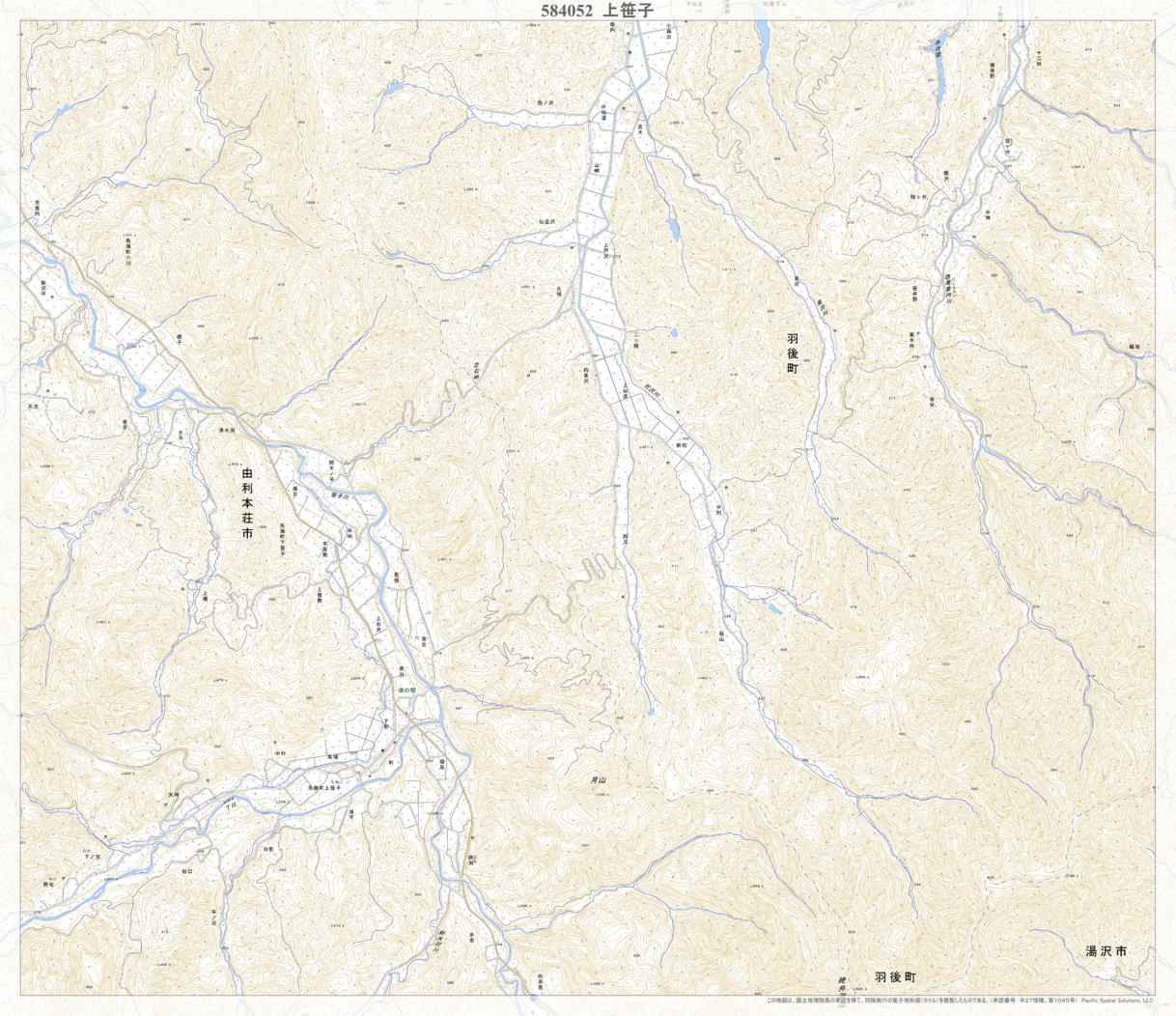 地図さま専用 584052 上笹子 （かみじねご Kamijinego）, 地形図 Map by Pacific