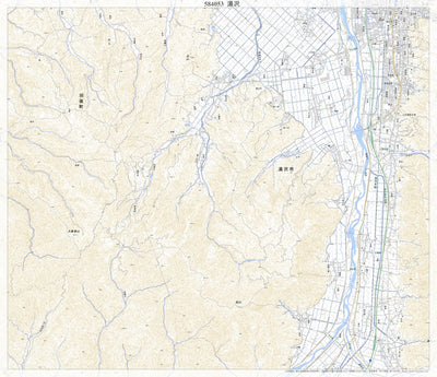 584053 湯沢 （ゆざわ Yuzawa）, 地形図