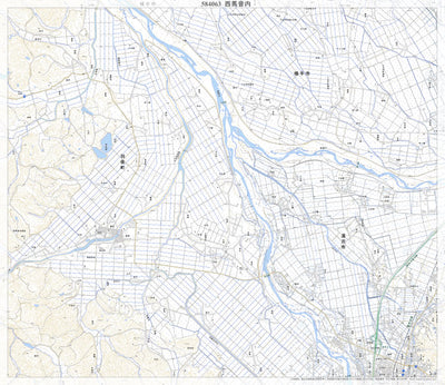 584063 西馬音内 （にしもない Nishimonai）, 地形図