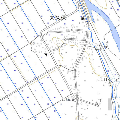 584063 西馬音内 （にしもない Nishimonai）, 地形図