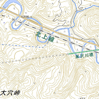 584075 羽後黒沢 （うごくろさわ Ugokurosawa）, 地形図