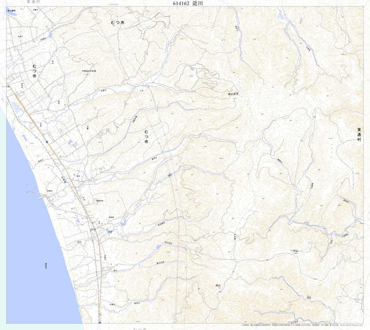614162 近川 （ちかがわ Chikagawa）, 地形図 Map by Pacific Spatial