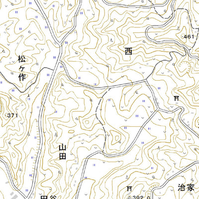 564034 川俣 （かわまた Kawamata）, 地形図