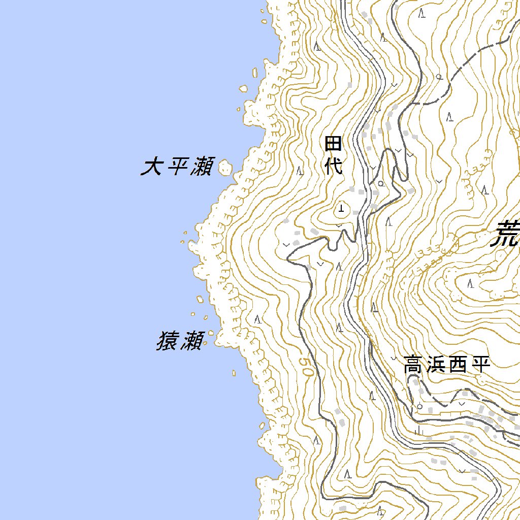 482947 天草高浜 （あまくさたかはま Amakusatakahama）, 地形図 Map