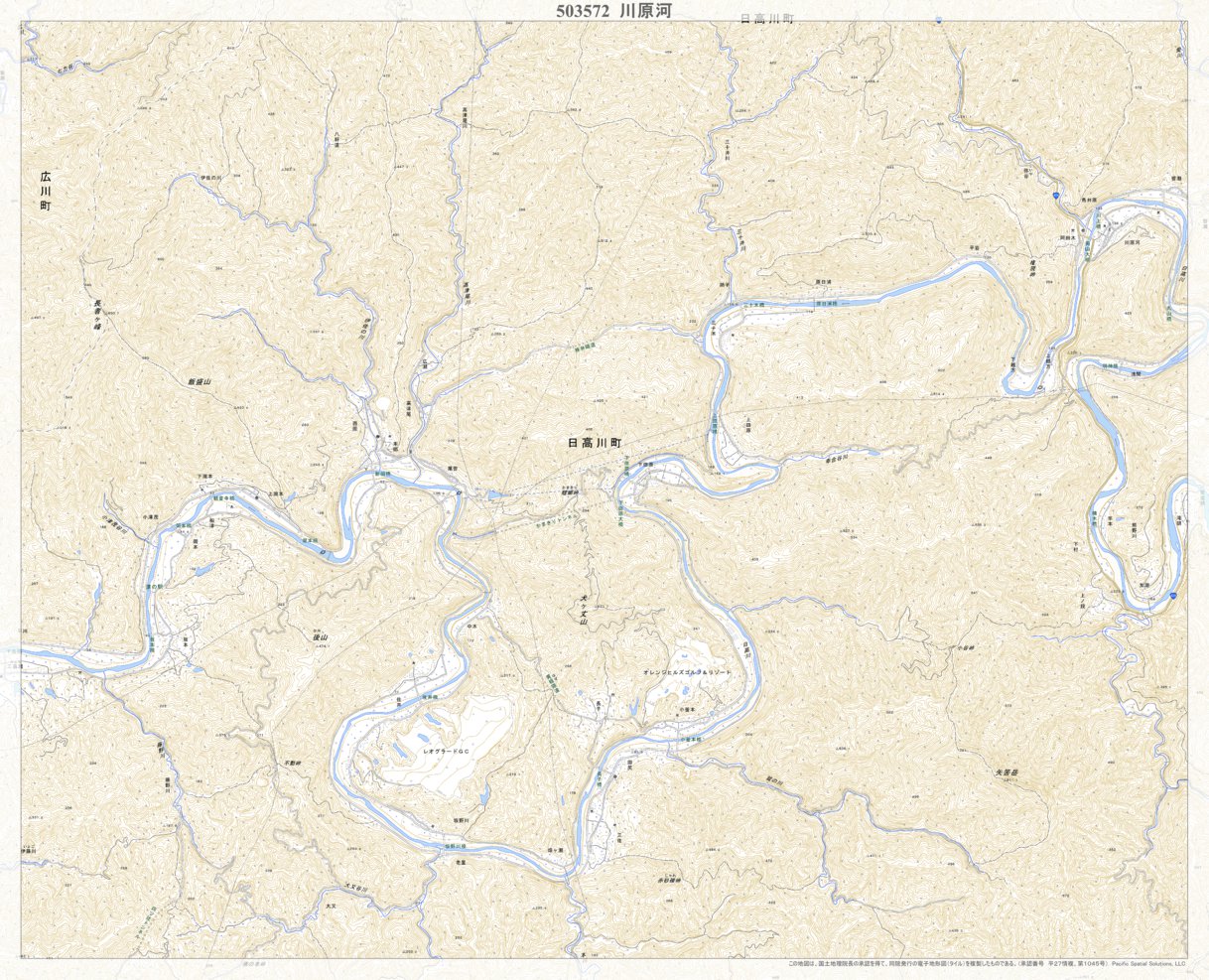 503572 川原河 （かわらごう Kawarago）, 地形図 Map by Pacific