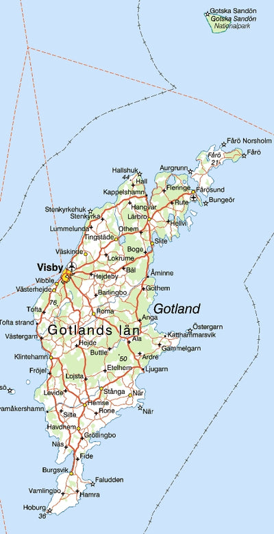 Terrängkartan Gotland Gotska Sandön