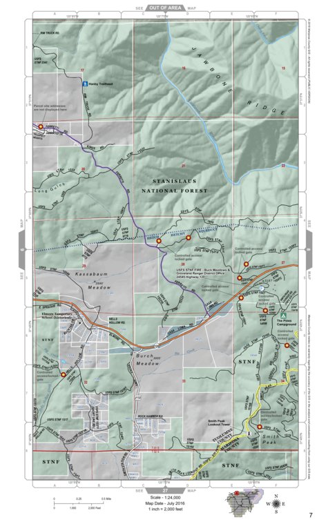 Mariposa Road Atlas Grid Page #007