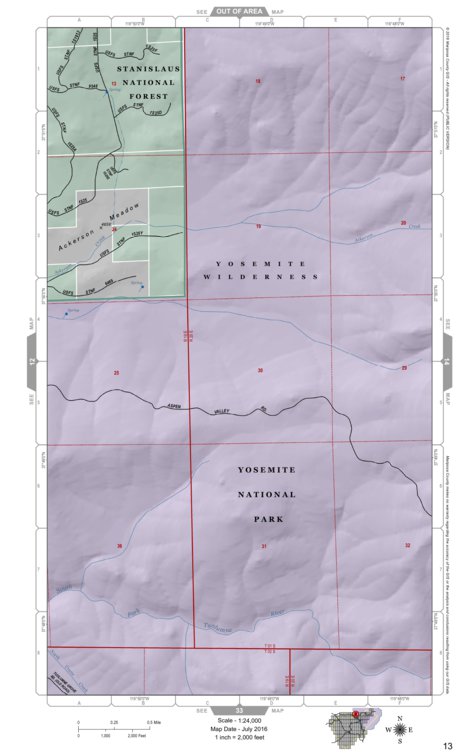 Mariposa Road Atlas Grid Page #013