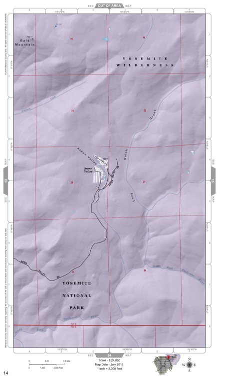 Mariposa Road Atlas Grid Page #014