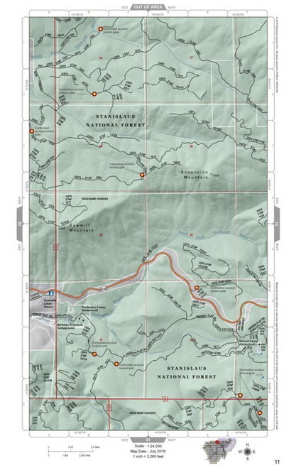 Mariposa Road Atlas Grid Page #011