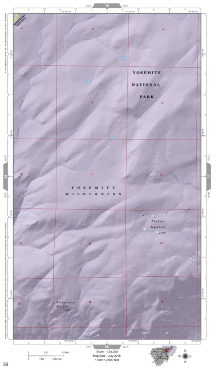 Mariposa Road Atlas Grid Page #036