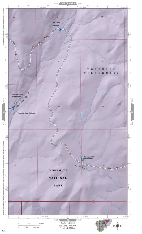 Mariposa Road Atlas Grid Page #018