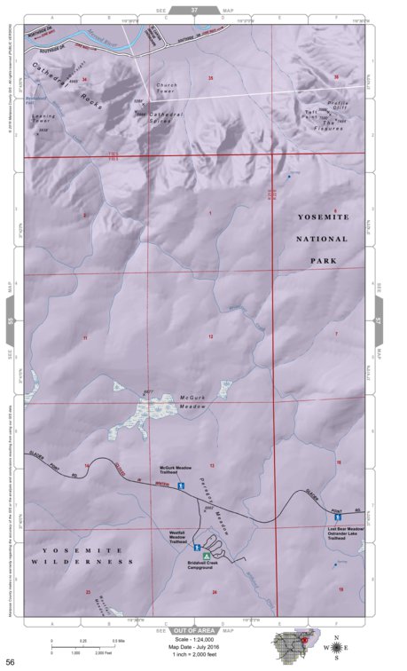 Mariposa Road Atlas Grid Page #056