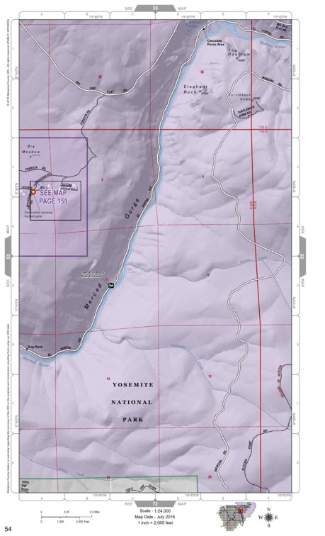 Mariposa Road Atlas Grid Page #054