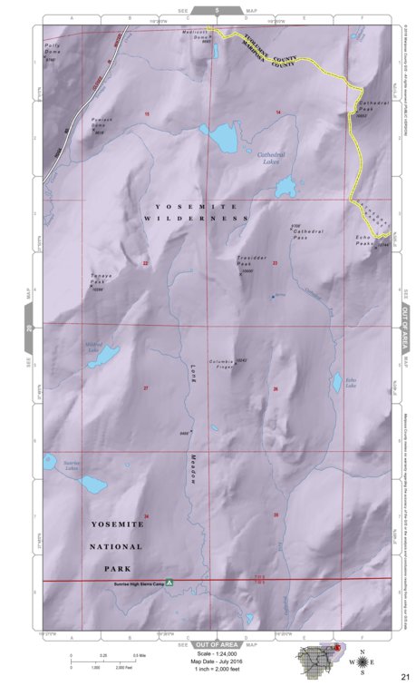 Mariposa Road Atlas Grid Page #021