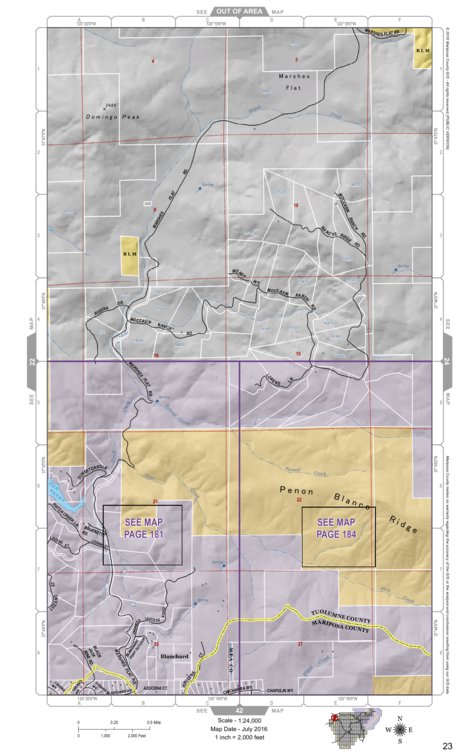 Mariposa Road Atlas Grid Page #023
