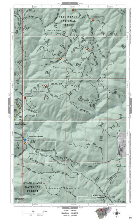 Mariposa Road Atlas Grid Page #029